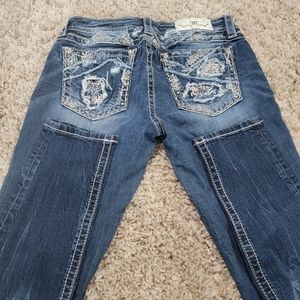 Miss Me jeans skinny size 29 inseam is 31